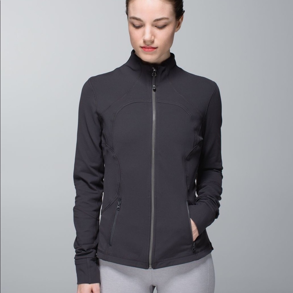 Lululemon Forme Jacket 12 Soot Grey Luon Stretch